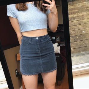 Navy corduroy mini skirt from Brandy Melville